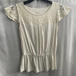 Size S Lace Top with Elastic Waist